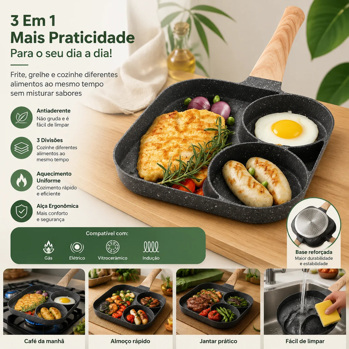 Frigideira Antiaderente Multifuncional