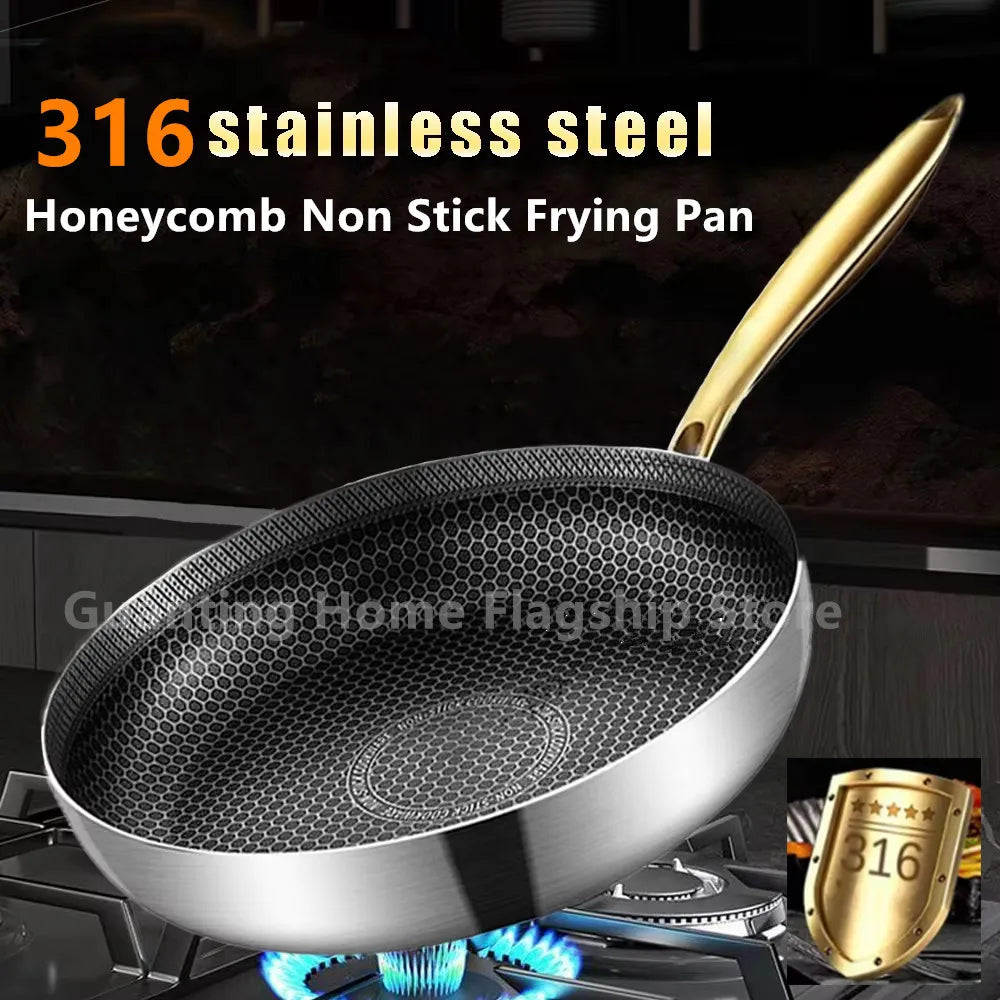 Wok/Frigideira de Aço Inoxidável 316