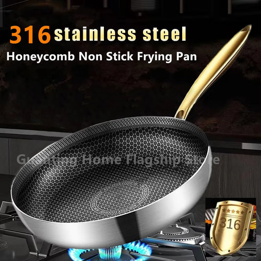 Wok/Frigideira de Aço Inoxidável 316