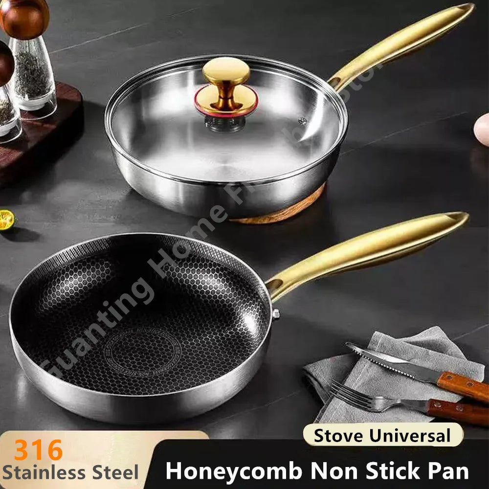 Wok/Frigideira de Aço Inoxidável 316