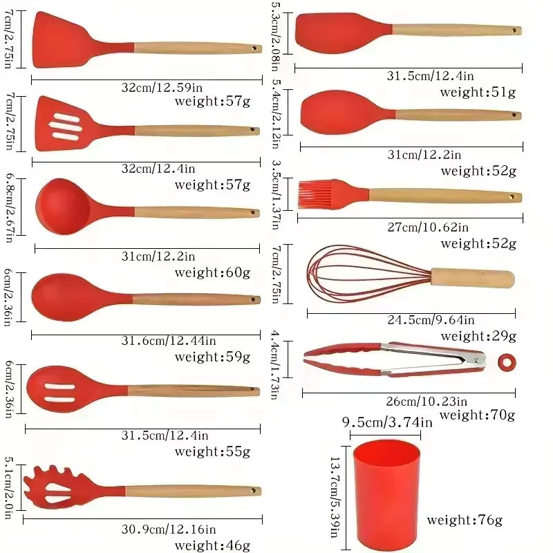 Conjunto de cozinha em silicone