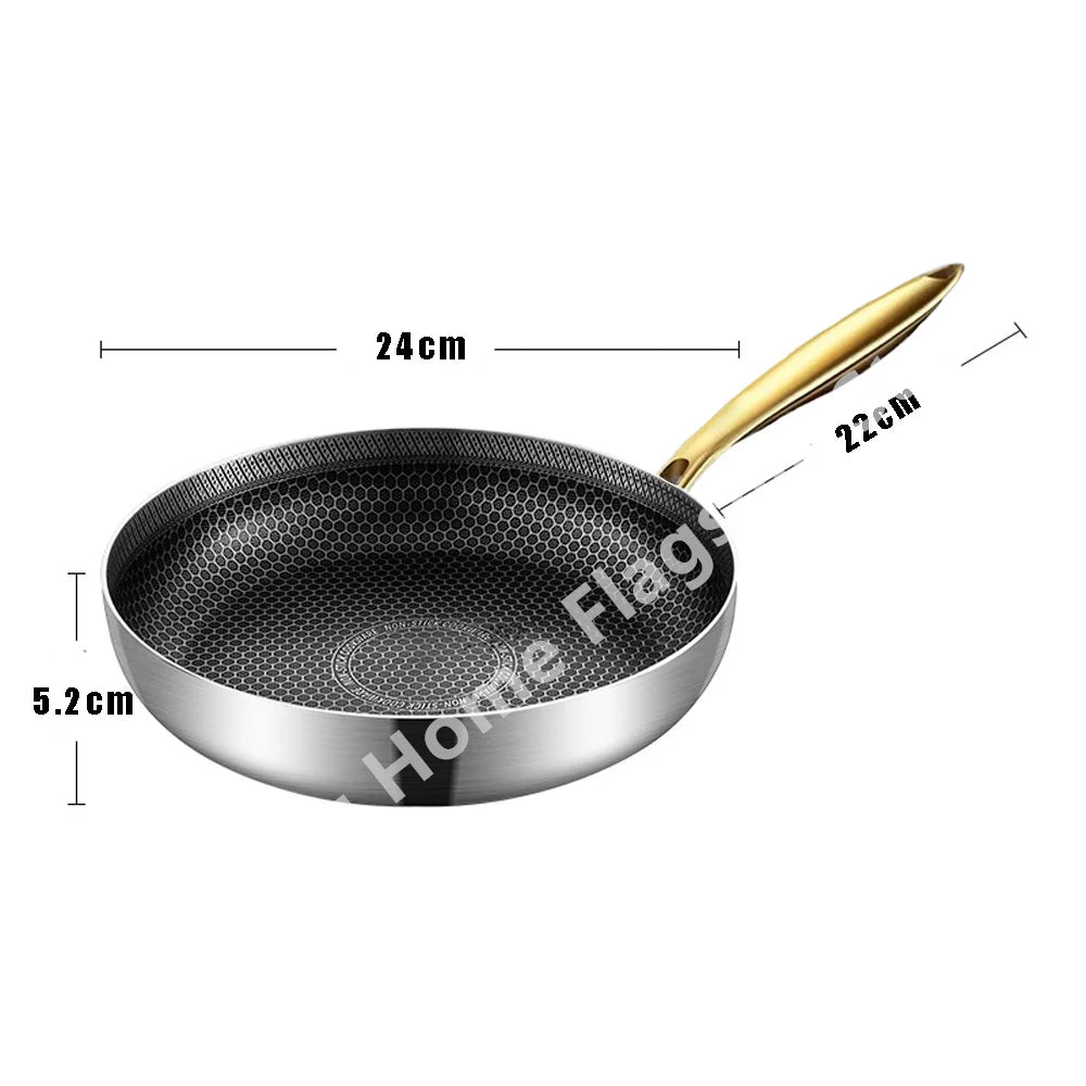Wok/Frigideira de Aço Inoxidável 316
